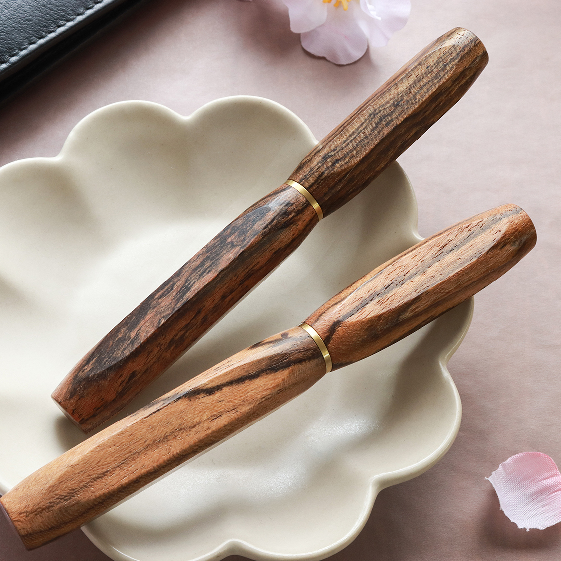 Wancher Densho 6 Facets Tigerwood Fountain Pen Wancher Densho 6 Facets Tigerwood Fountain Pen