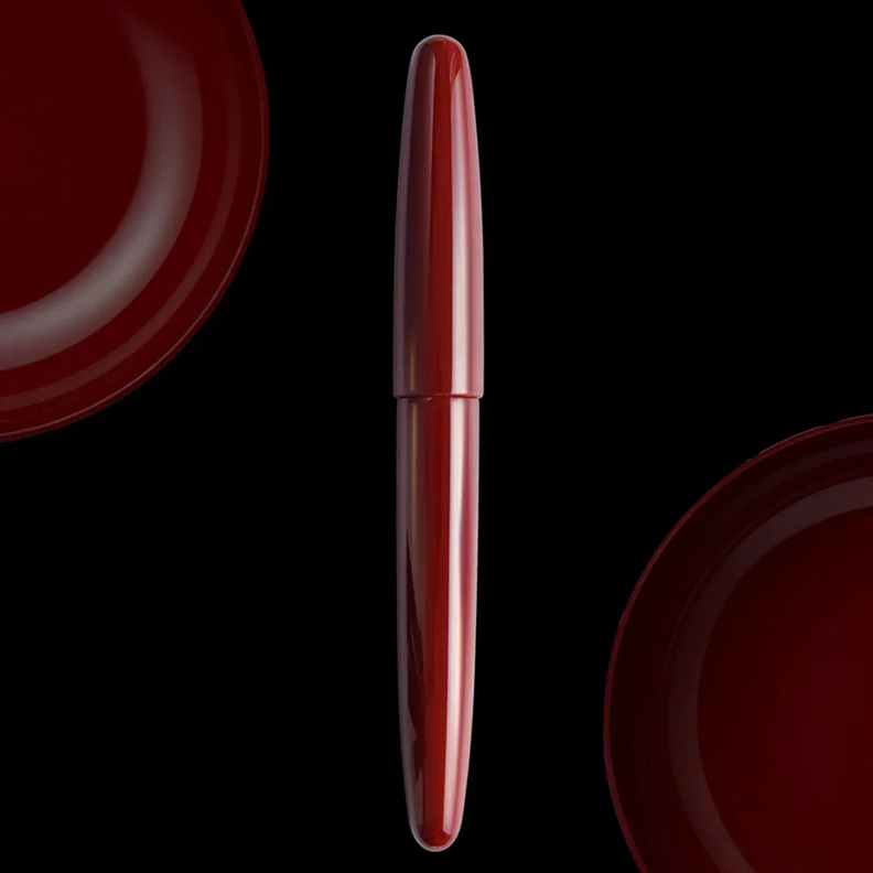 Wancher Dream Pen Aizu Urushi Aka Tamenuri Reservoarpenna