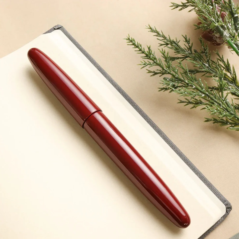 Wancher Dream Pen Aizu Urushi Aka Tamenuri Reservoarpenna