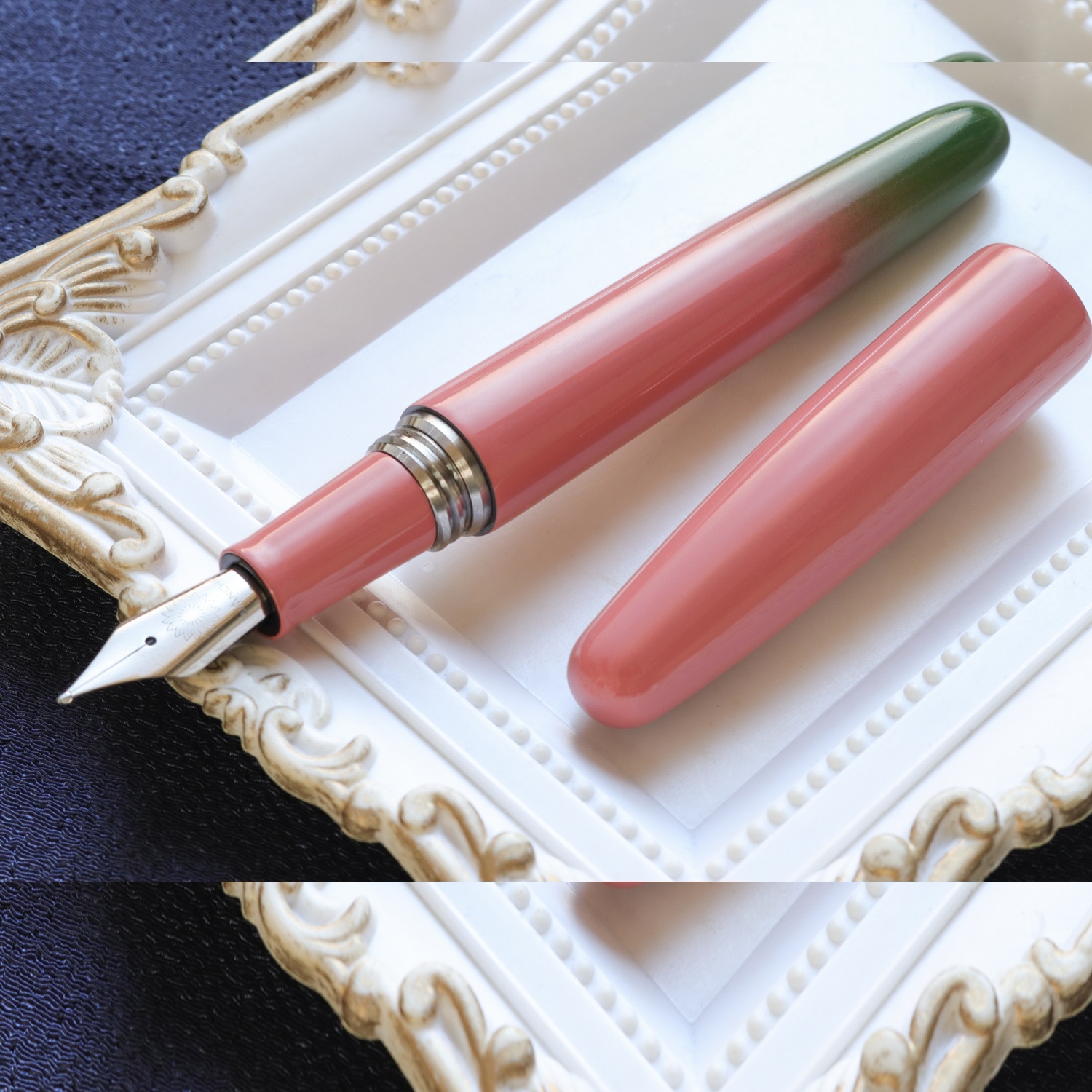 Wancher Dream Pen Aizu Urushi Bokashi-nuri Tsubomi Füllfederhalter