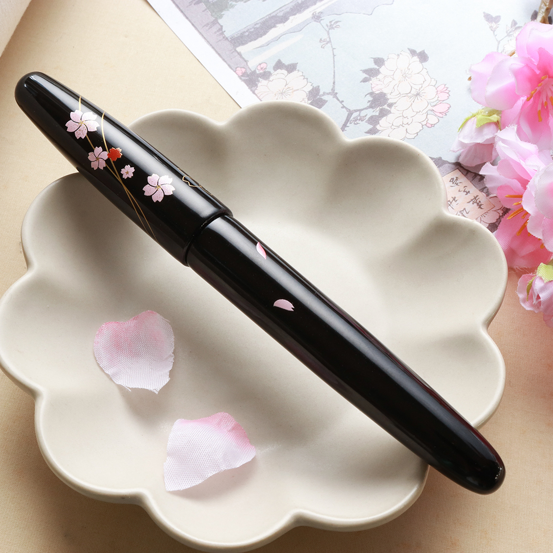 Wancher Dream Pen Echizen Urushi Sakura Zukiyo Fountain Pen Wancher Dream Pen Echizen Urushi Sakura Zukiyo Fountain Pen