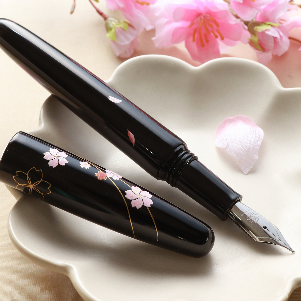 Wancher Dream Pen Echizen Urushi Sakura Zukiyo Fountain Pen Wancher Dream Pen Echizen Urushi Sakura Zukiyo Fountain Pen