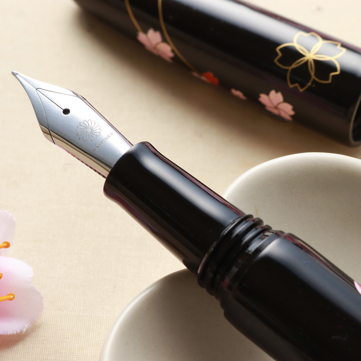 Wancher Dream Pen Echizen Urushi Sakura Zukiyo Fountain Pen Wancher Dream Pen Echizen Urushi Sakura Zukiyo Fountain Pen