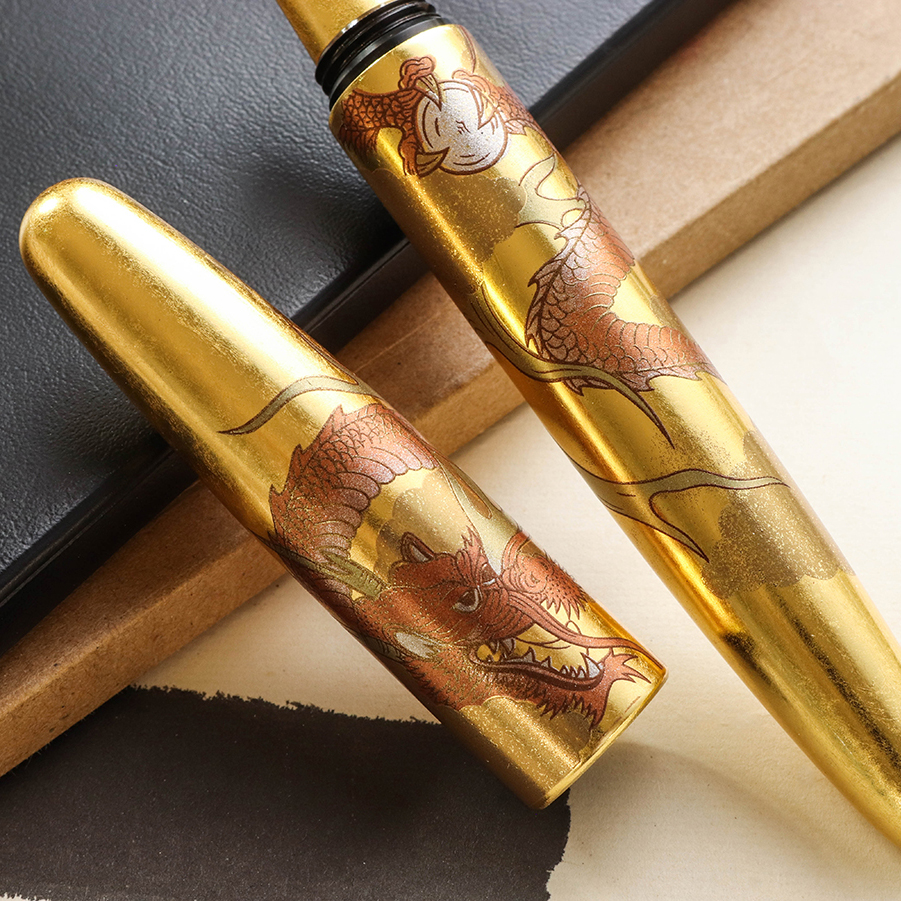 Wancher Dream Pen Rising Sun Maki-e Dragon Fountain Pen Wancher Dream Pen Rising Sun Maki-e Dragon Fountain Pen