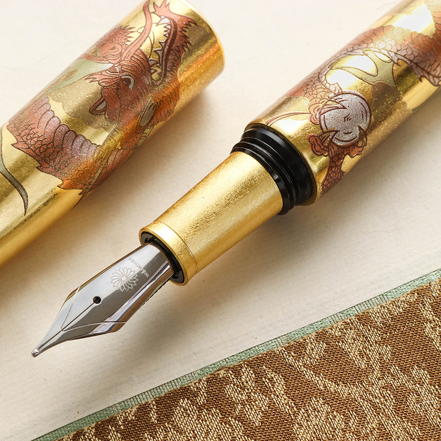 Wancher Dream Pen Rising Sun Maki-e Dragon Fountain Pen Wancher Dream Pen Rising Sun Maki-e Dragon Fountain Pen