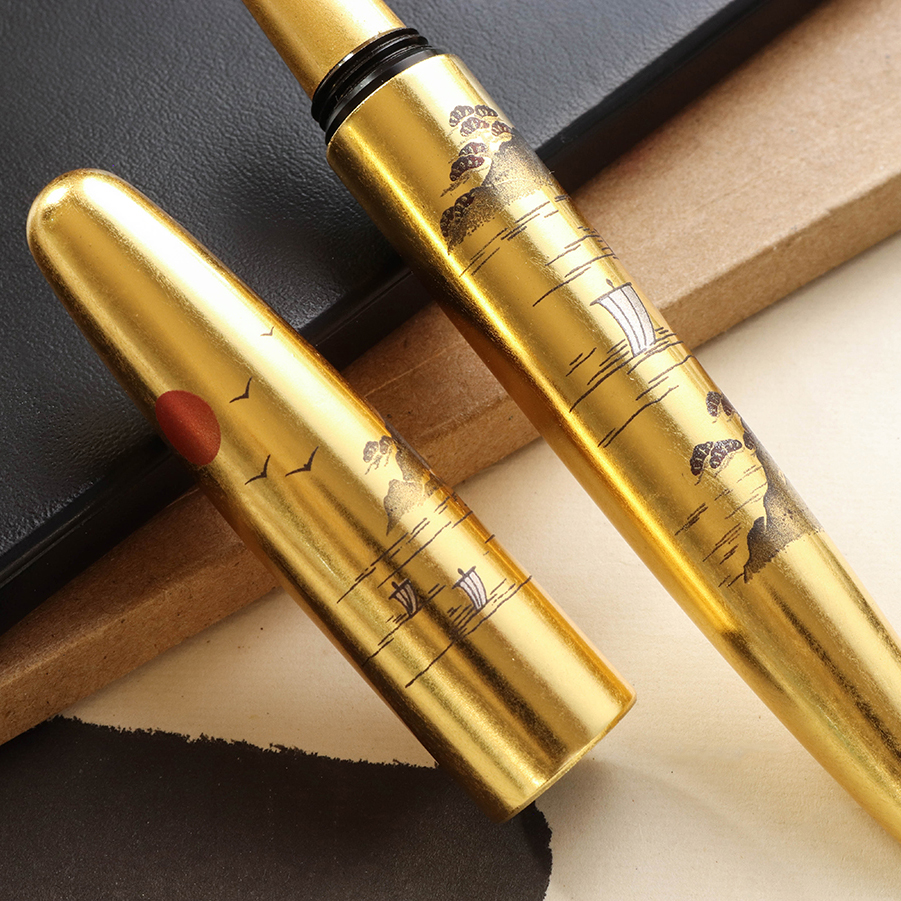 Wancher Dream Pen Rising Sun Maki-e Sansui Vulpen