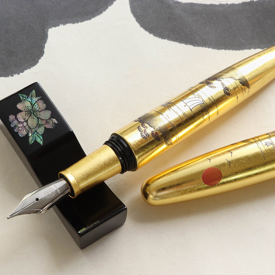 Wancher Dream Pen Rising Sun Maki-e Sansui Vulpen