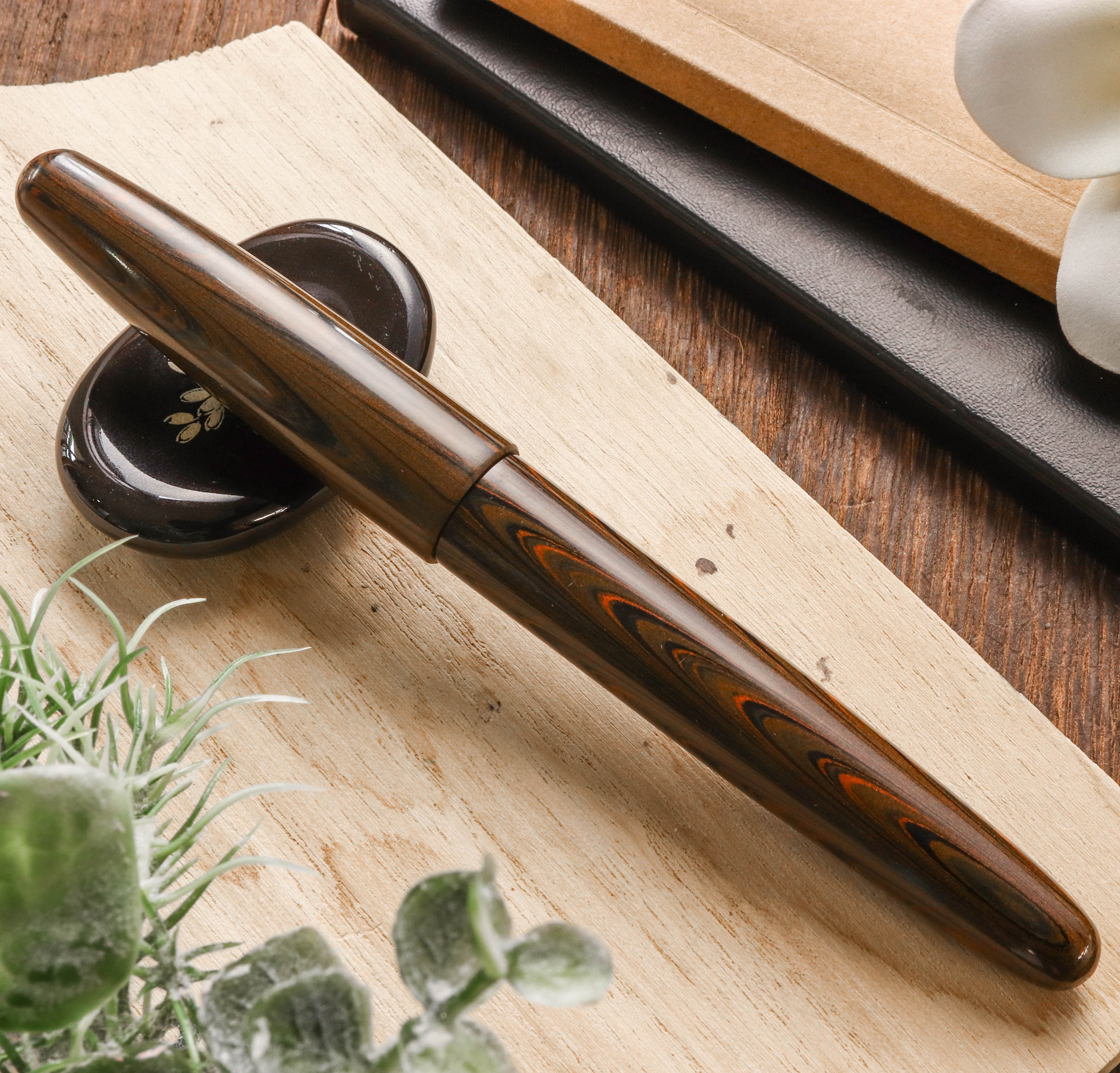Wancher Dream Pen True Ebonite Marble Brown Fountain Pen Wancher Dream Pen True Ebonite Marble Brown Fountain Pen