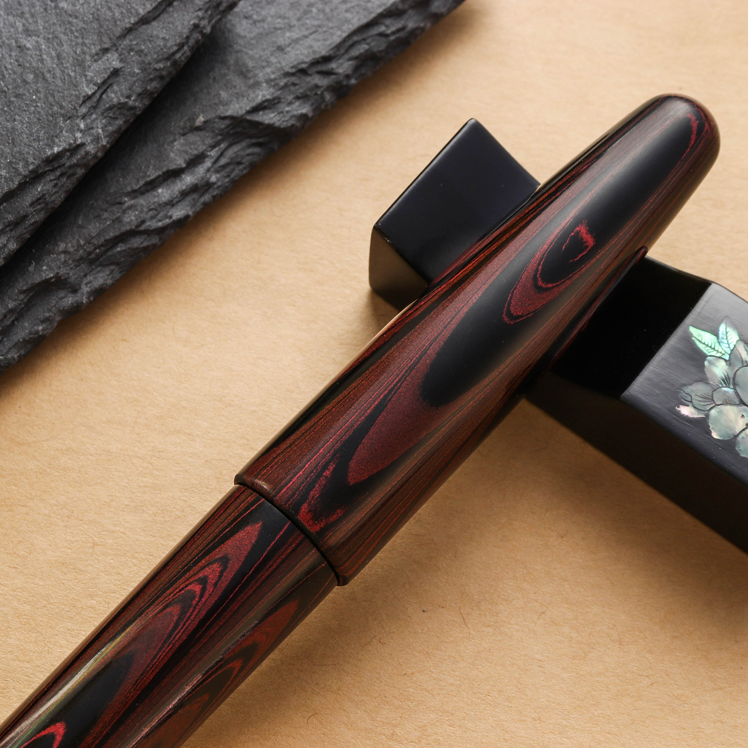 Wancher Dream Pen True Ebonite Marble Red Fountain Pen Wancher Dream Pen True Ebonite Marble Red Fountain Pen