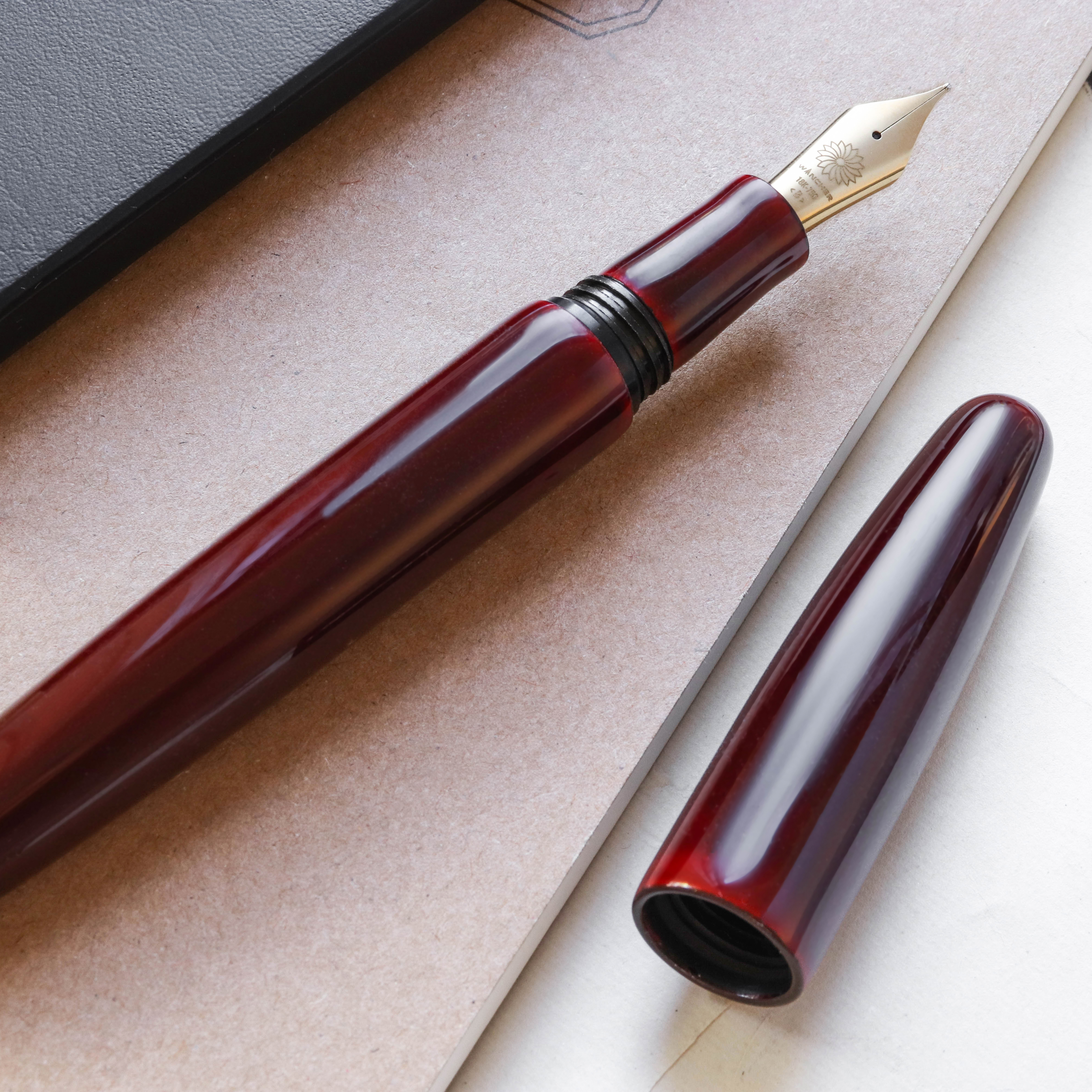 Wancher Dream Pen True Urushi Aka Tamenuri Fountain Pen Wancher Dream Pen True Urushi Aka Tamenuri Fountain Pen