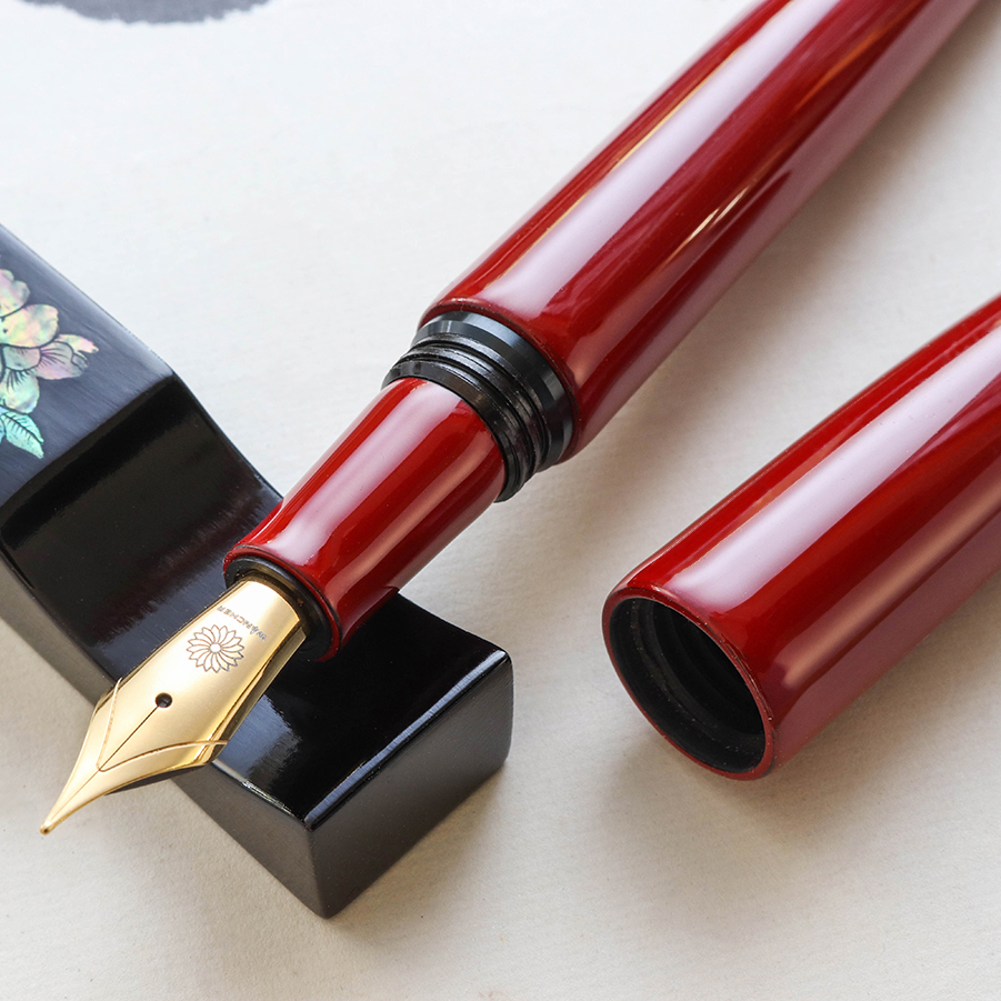 Wancher Dream Pen True Urushi Red Fountain Pen Wancher Dream Pen True Urushi Red Fountain Pen