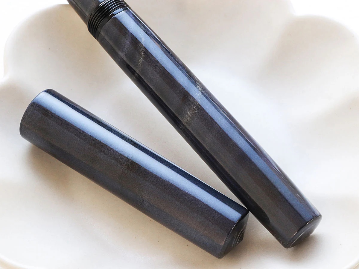 Wancher Mine Ebonite Marble Purple Gray Fountain Pen