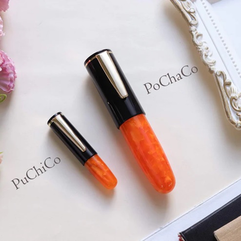 Wancher PoChaCo Black Orange Chocolate GT Eyedropper Fountain Pen Wancher PoChaCo Black Orange Chocolate GT Eyedropper Fountain Pen