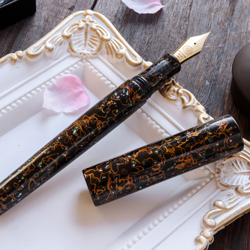 Wancher Sekai Saihi Urushi Kuro-age Raden Plumo Estilográfica