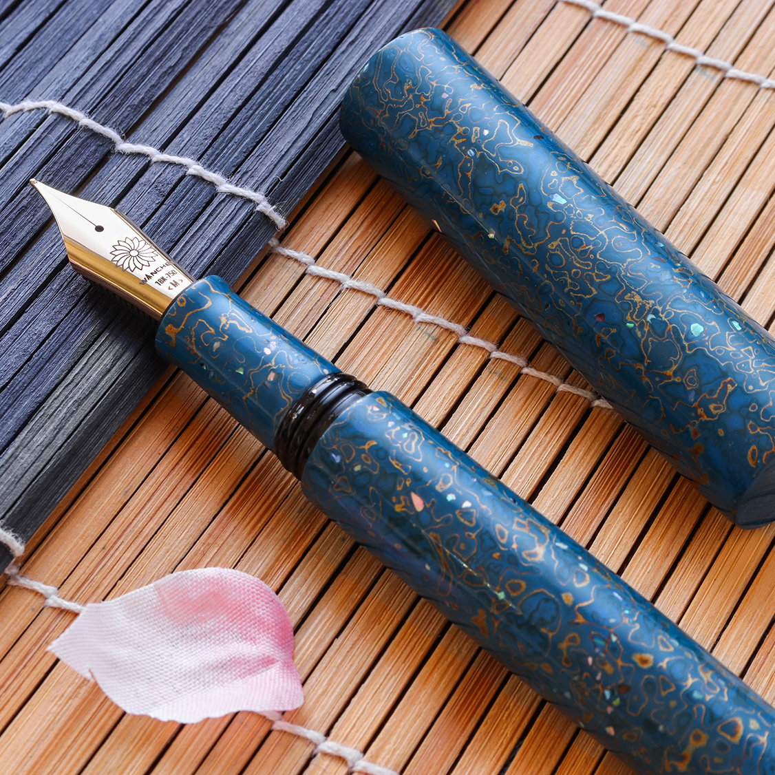 Wancher Sekai Saihi Urushi Ao-age Raden Stylo Plume