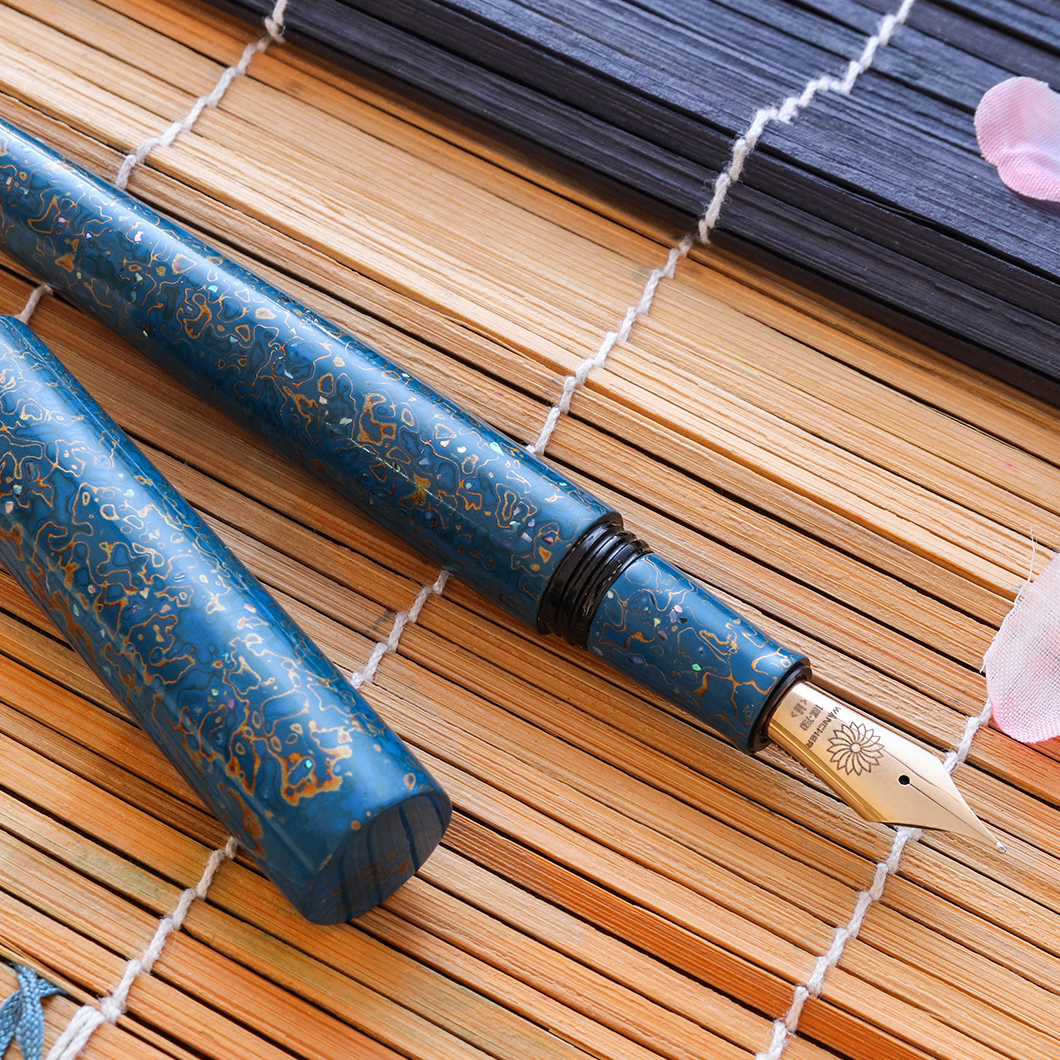 Wancher Sekai Saihi Urushi Ao-age Raden Stylo Plume