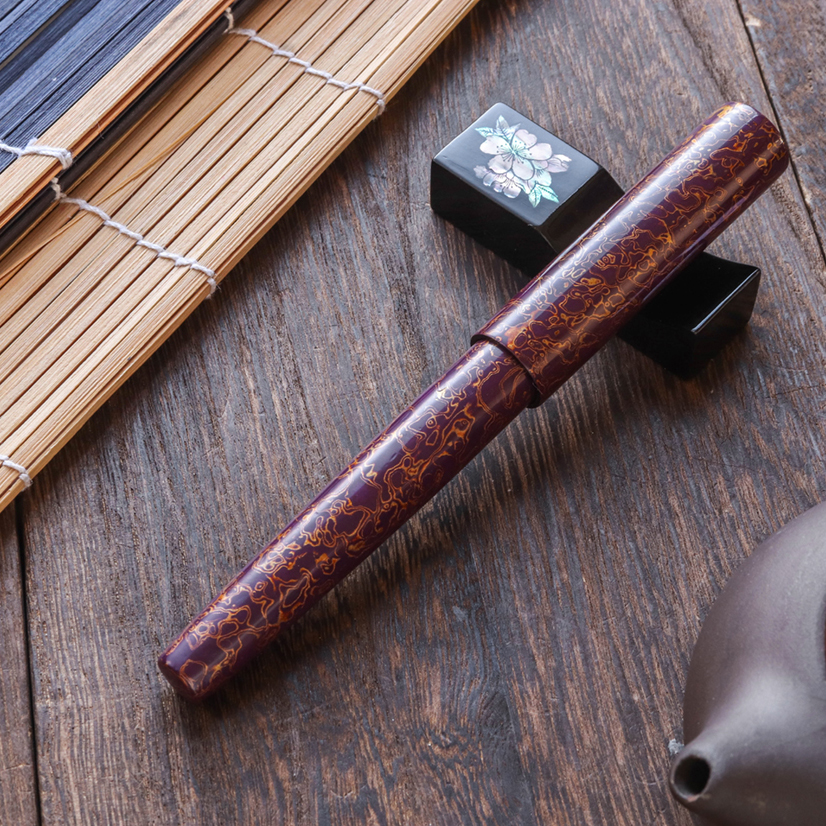 Wancher Sekai Saihi Urushi Murasaki-age Original Caneta de Tinta Permanente