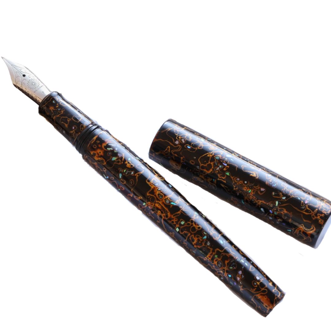 Wancher Sekai Saihi Urushi Kuro-age Raden Fountain Pen