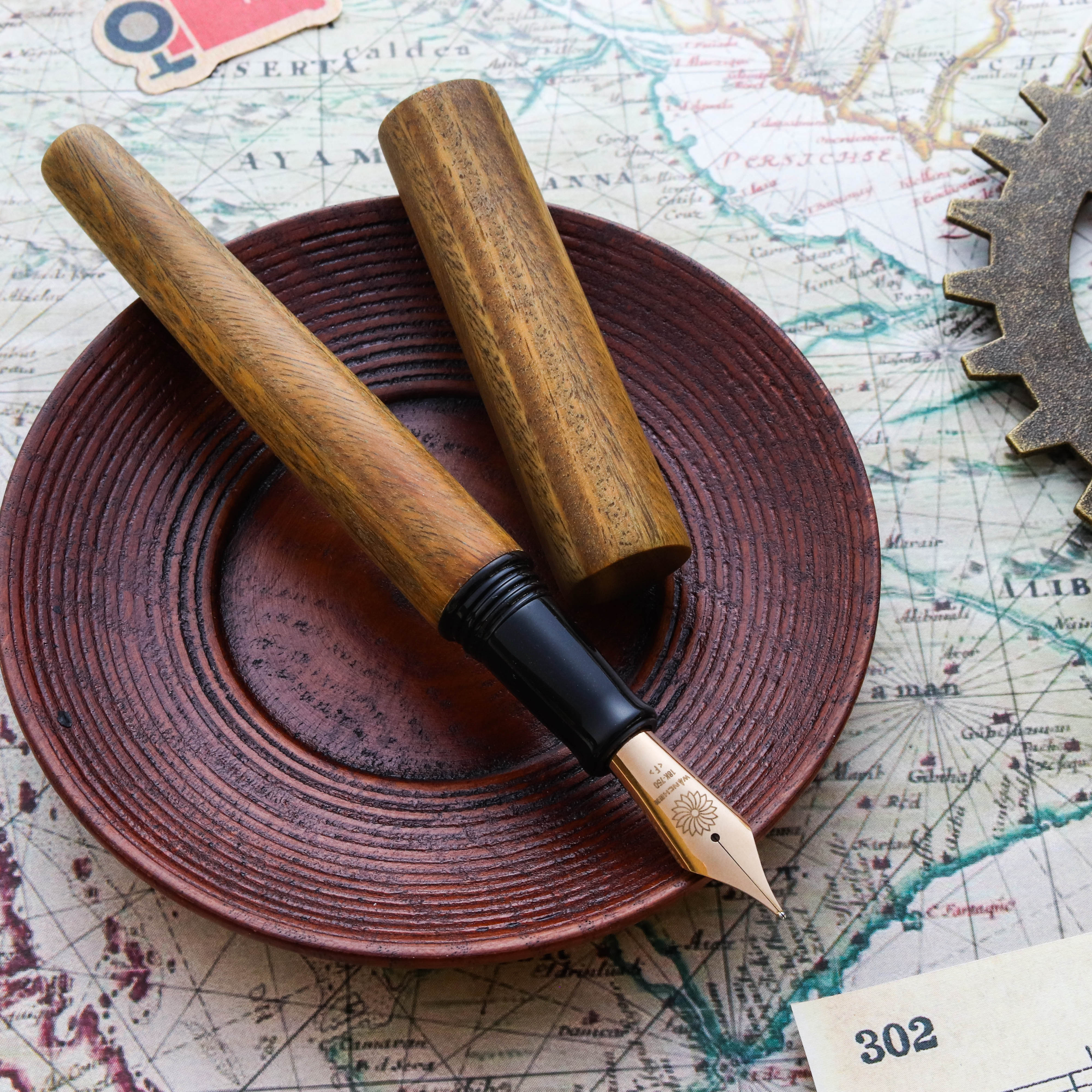 Wancher Sekai World Tree Verawood Fountain Pen Wancher Sekai World Tree Verawood Fountain Pen