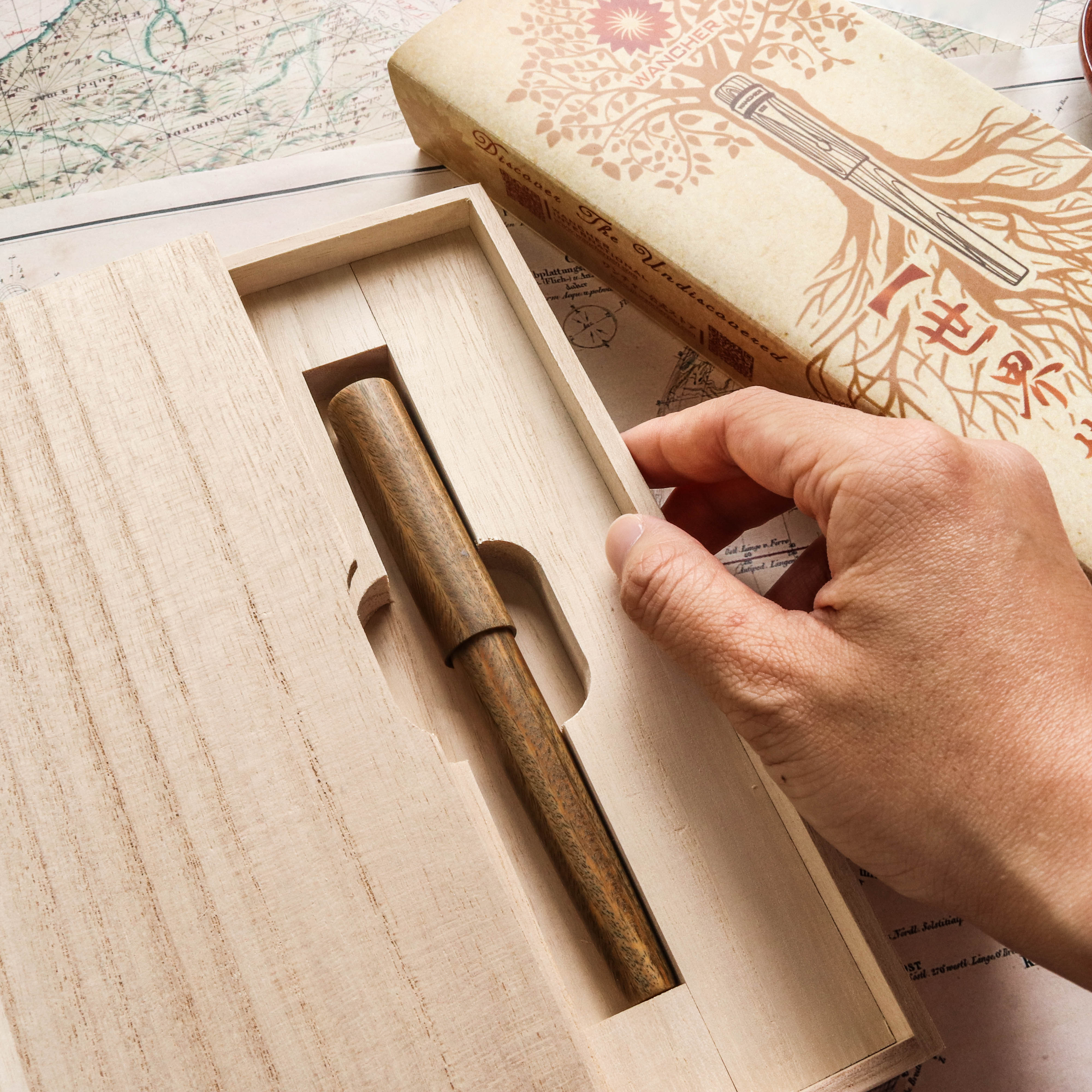 Wancher Sekai World Tree Verawood Fountain Pen Wancher Sekai World Tree Verawood Fountain Pen