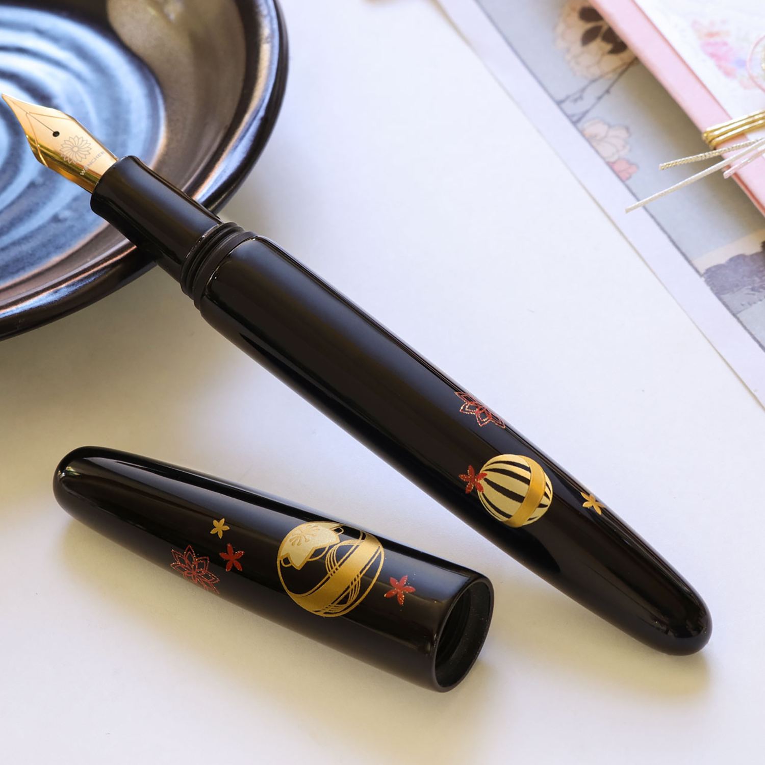 Wancher Dream Pen Echizen Urushi Temari Reservoarpenna