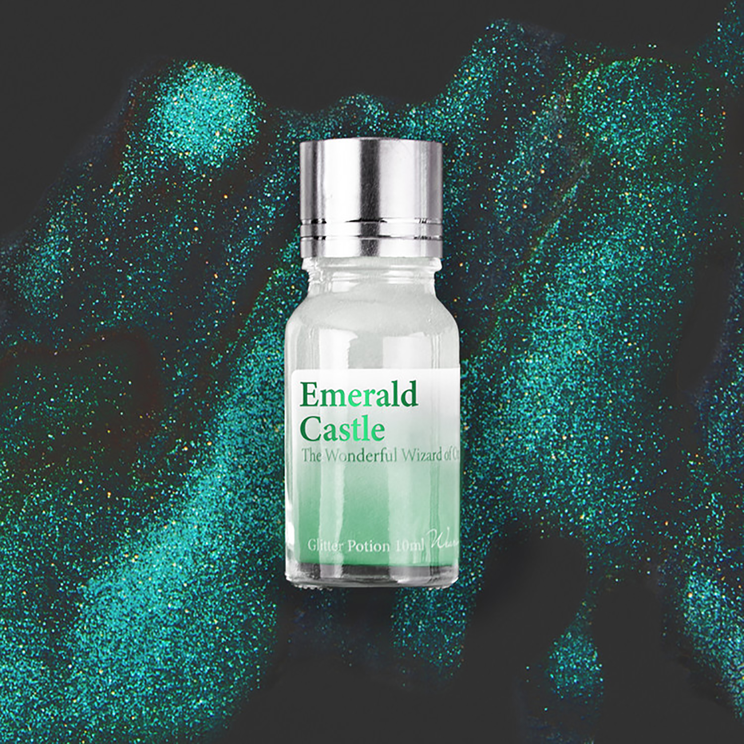 WWearingeul Inks Glitter Potion Emerald Castle Green 10ml Bottle