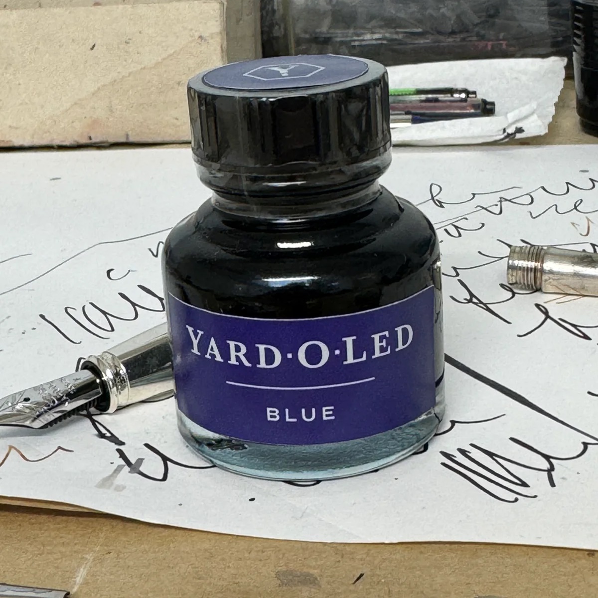 Yard O Led Fountain Pen Ink Blue 30ml Ink Bottle Yard O Led Fountain Pen Ink Blue 30ml Ink Bottle