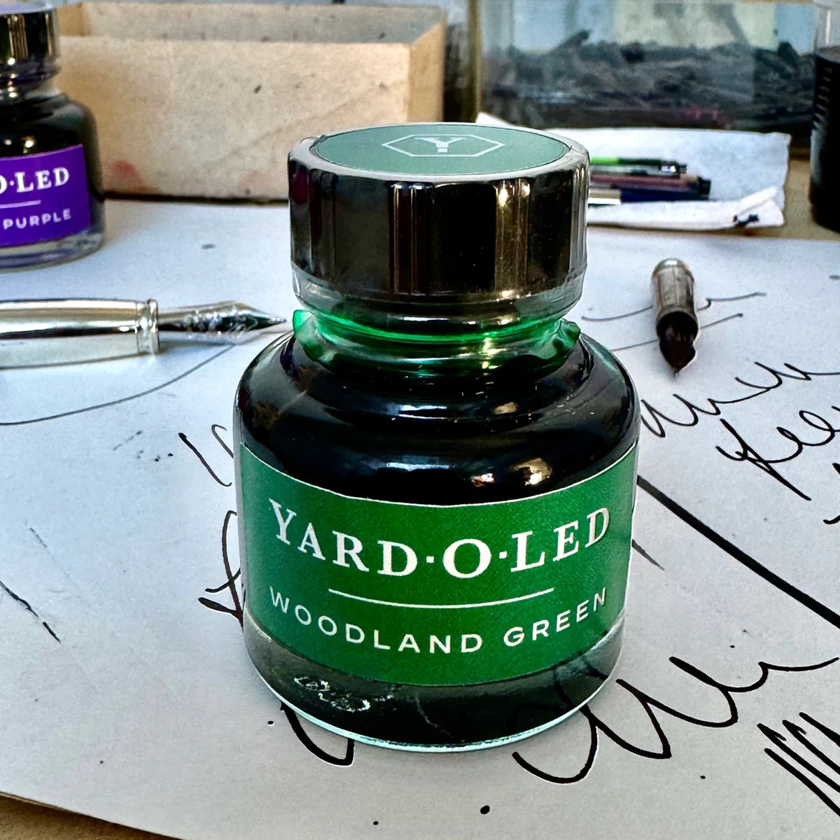 Yard O Led Fountain Pen Ink Woodland Green 30ml Ink Bottle Yard O Led Fountain Pen Ink Woodland Green 30ml Ink Bottle