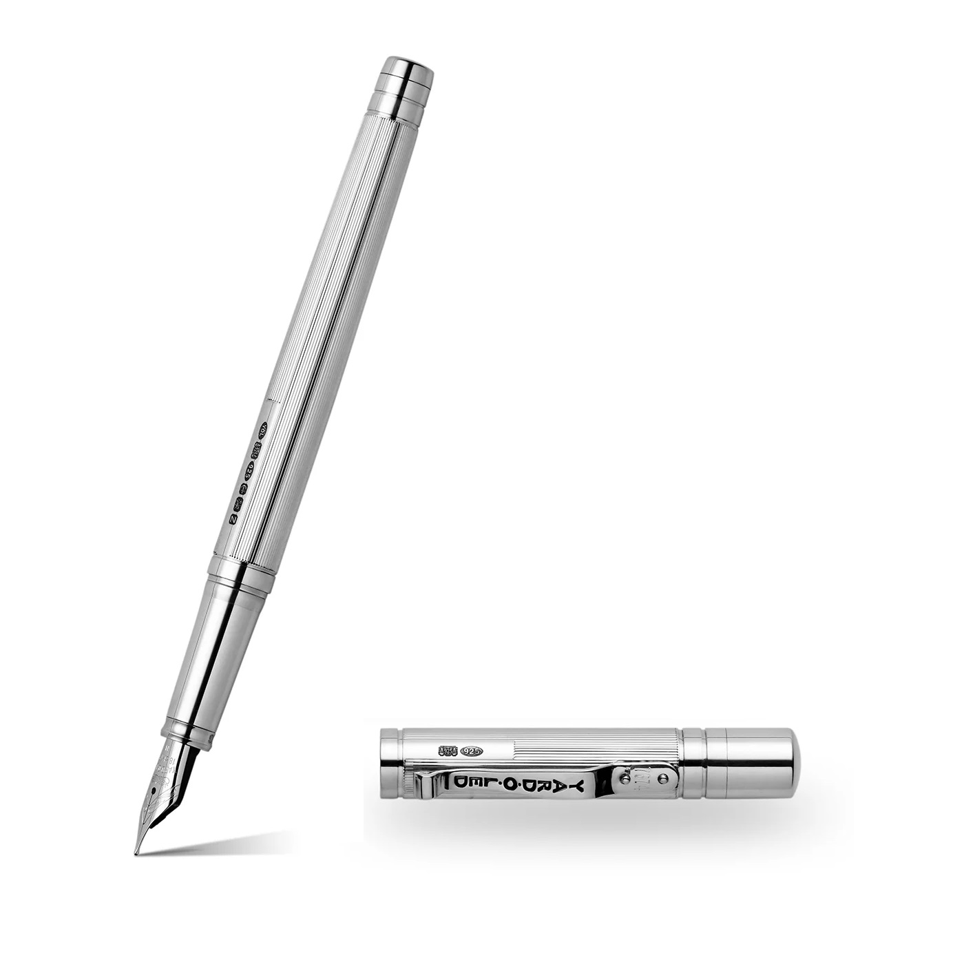 Yard O Led The Pinstripe 72 Sterling Silver Standard Fountain Pen Yard O Led The Pinstripe 72 Sterling Silver Standard Fountain Pen