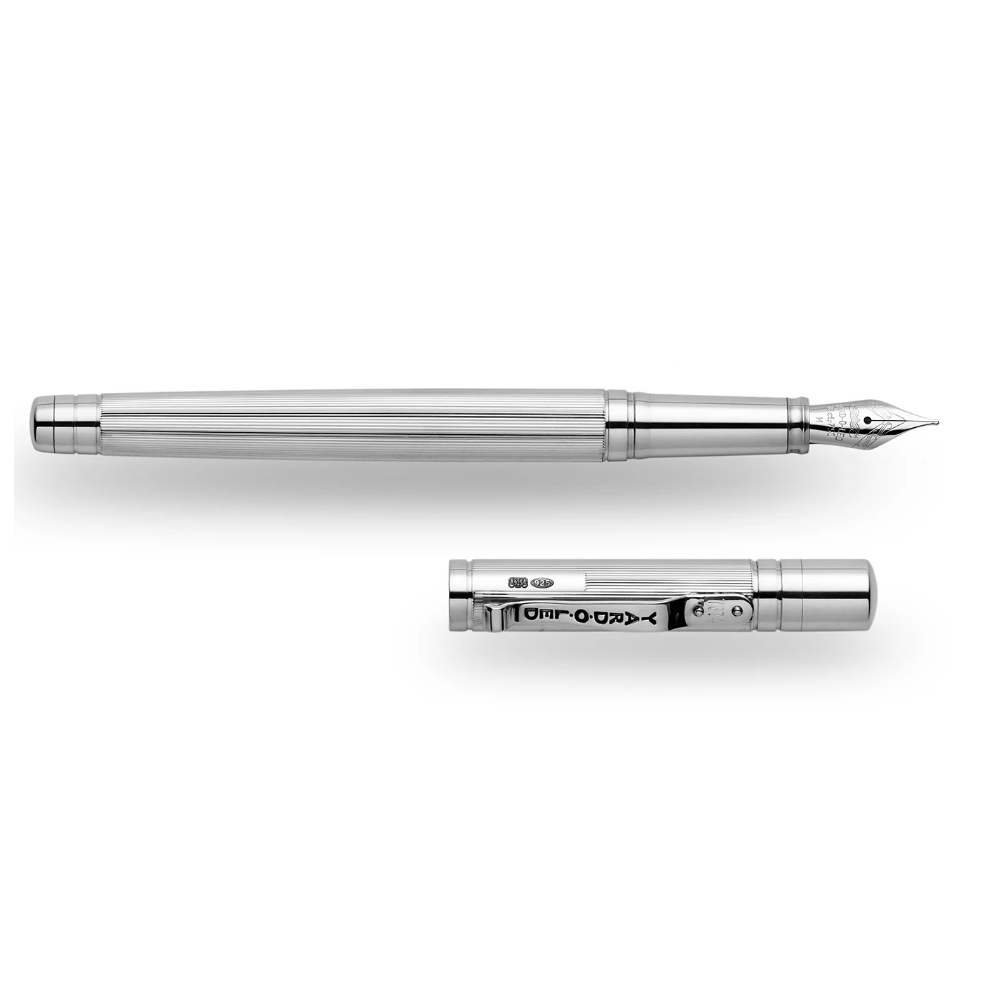 Yard O Led The Pinstripe 72 Sterling Silver Standard Fountain Pen Yard O Led The Pinstripe 72 Sterling Silver Standard Fountain Pen