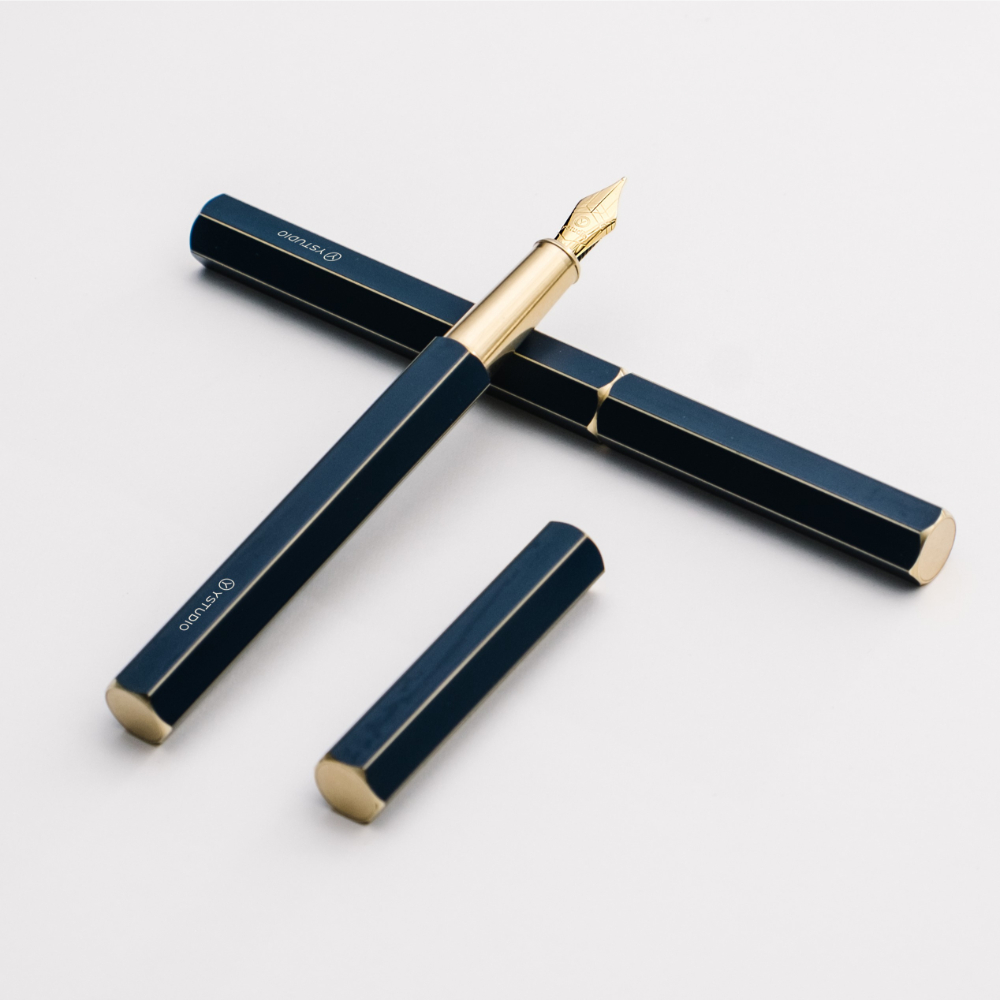 Ystudio Classic Fountain Pen 10th Anniversary Blue Fountain Pen Ystudio Classic Fountain Pen 10th Anniversary Blue Fountain Pen