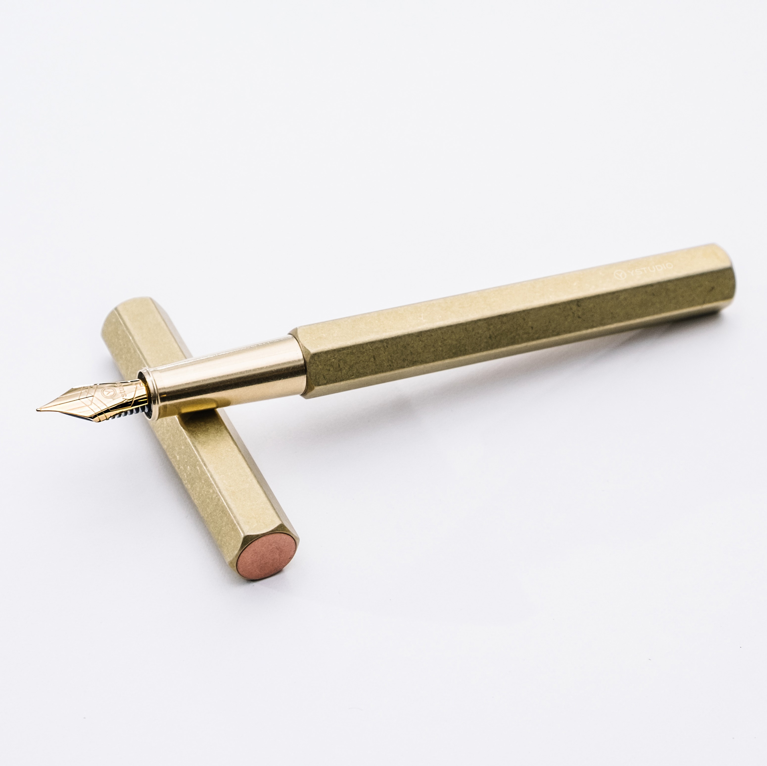Ystudio Classic Fountain Pen 10th Anniversary Brass Fountain Pen Ystudio Classic Fountain Pen 10th Anniversary Brass Fountain Pen