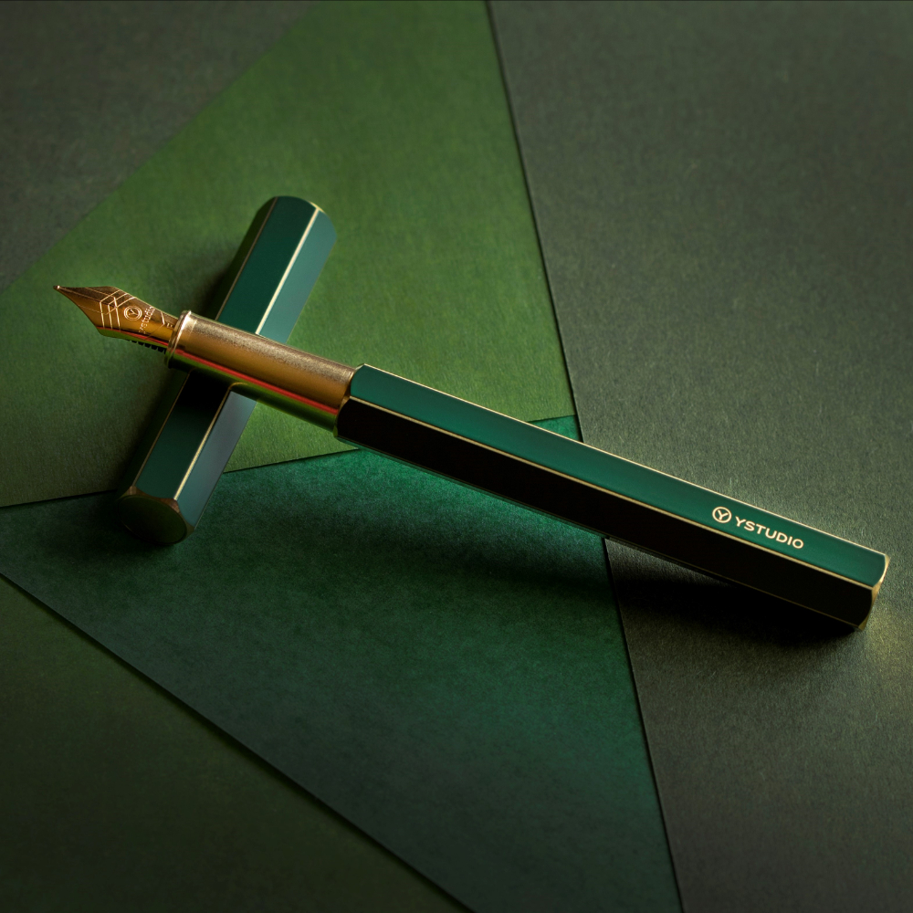Ystudio Classic Fountain Pen 10th Anniversary Green Fountain Pen Ystudio Classic Fountain Pen 10th Anniversary Green Fountain Pen