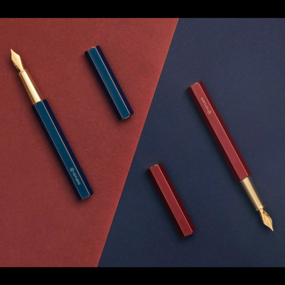 Ystudio Classic Fountain Pen 10th Anniversary Blue Fountain Pen Ystudio Classic Fountain Pen 10th Anniversary Blue Fountain Pen