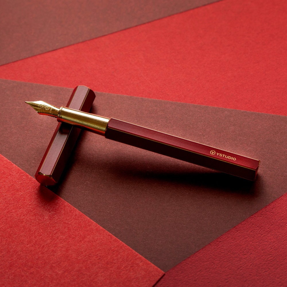 Ystudio Classic Fountain Pen 10th Anniversary Red Fountain Pen Ystudio Classic Fountain Pen 10th Anniversary Red Fountain Pen