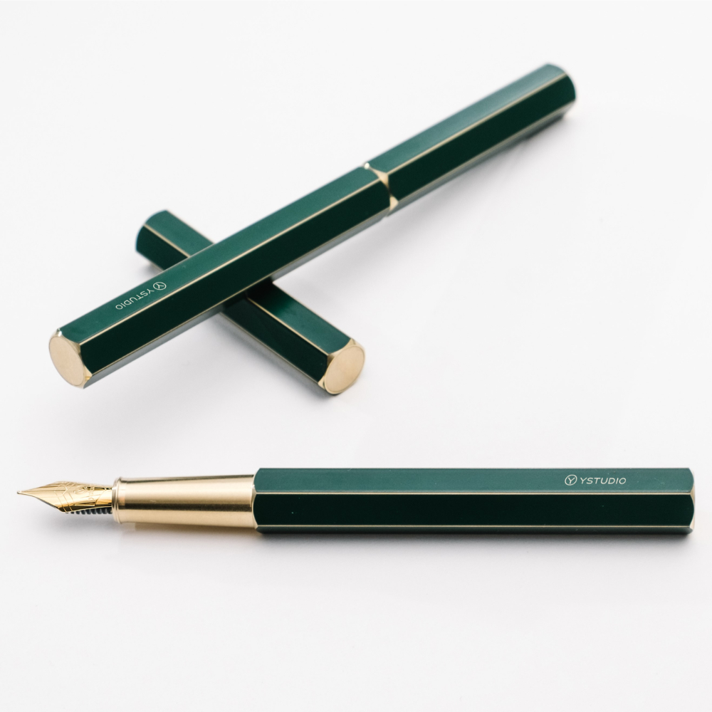 Ystudio Classic Fountain Pen 10th Anniversary Green Fountain Pen Ystudio Classic Fountain Pen 10th Anniversary Green Fountain Pen