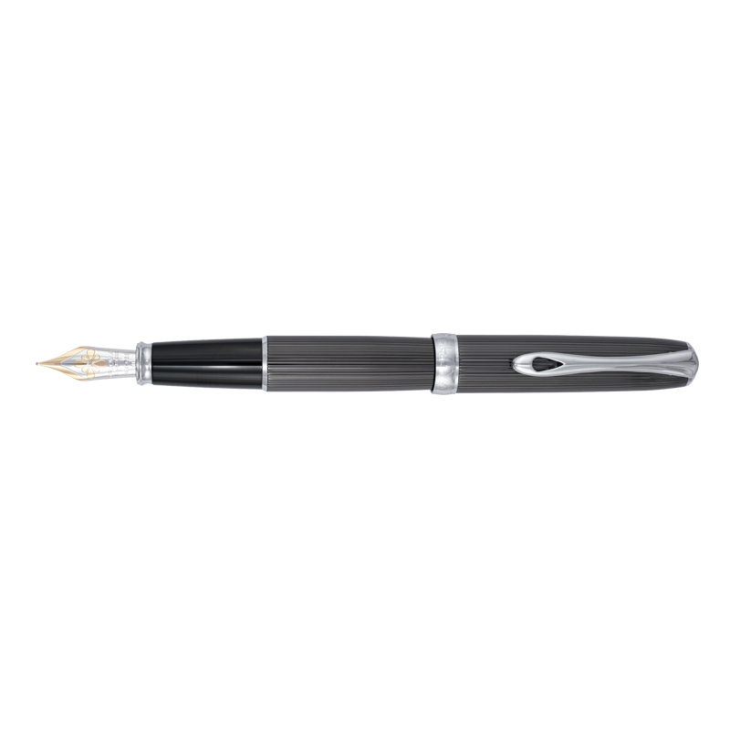 Diplomat Excellence A Guilloche PVD Black/Chrome Ballpoint