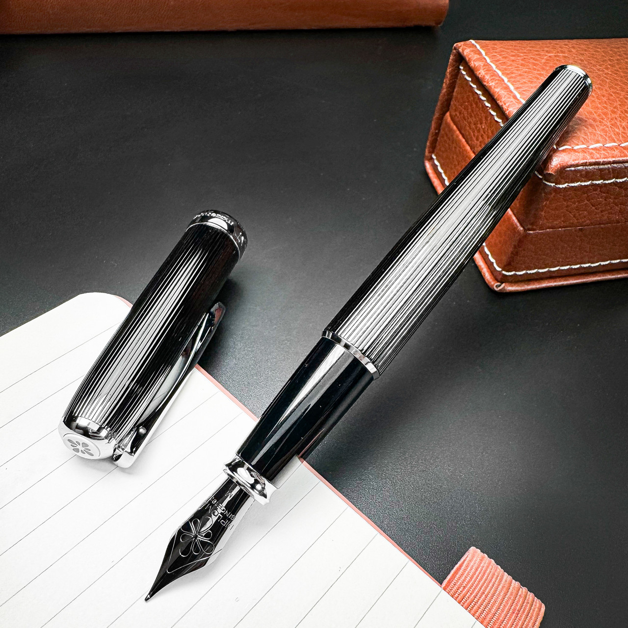 Diplomat Excellence A Guilloche PVD Black/Chrome Ballpoint