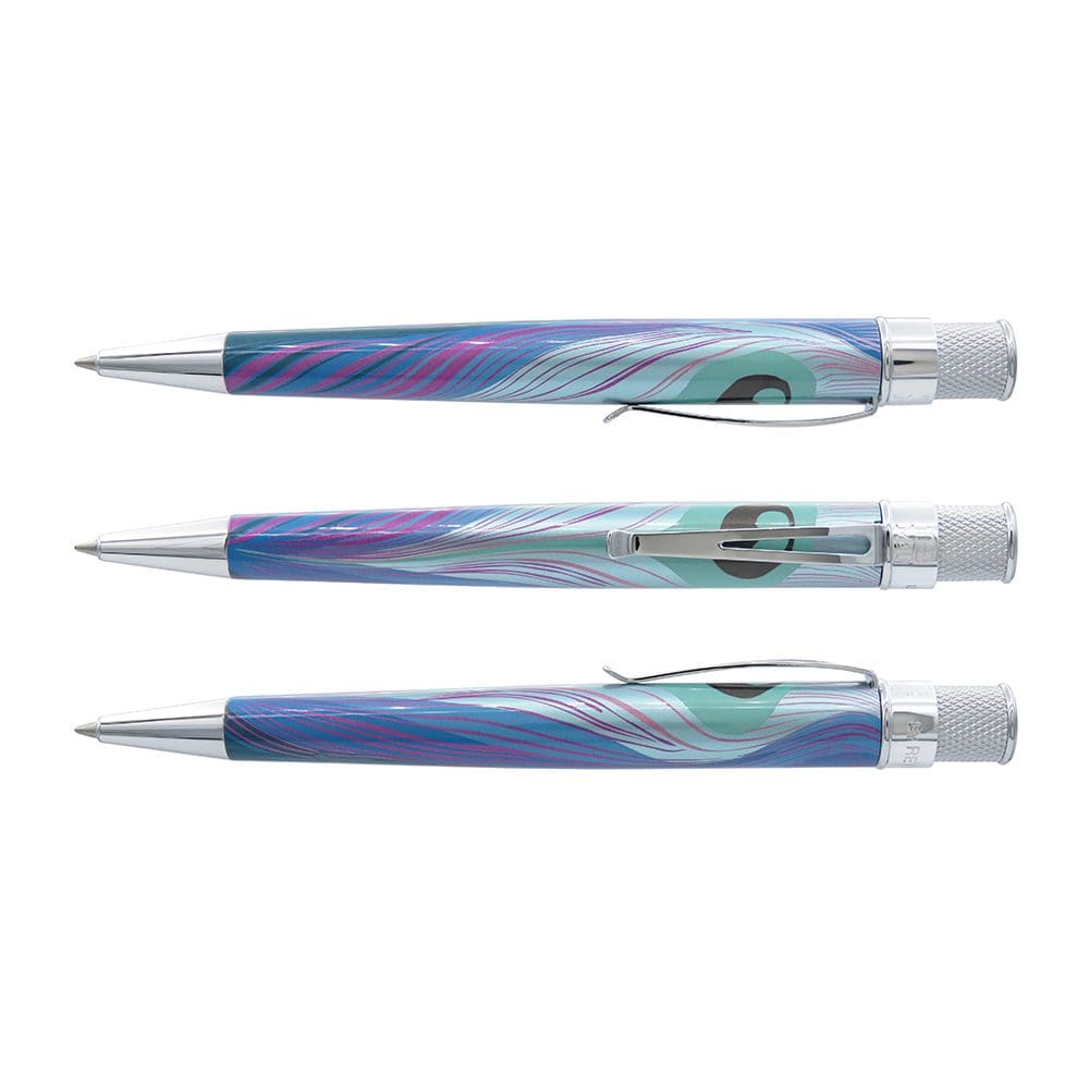 Retro 51 Tornado Metropolitan Museum Of Arts Tiffany Favrile Peacock Rollerball / Kugelschreiber