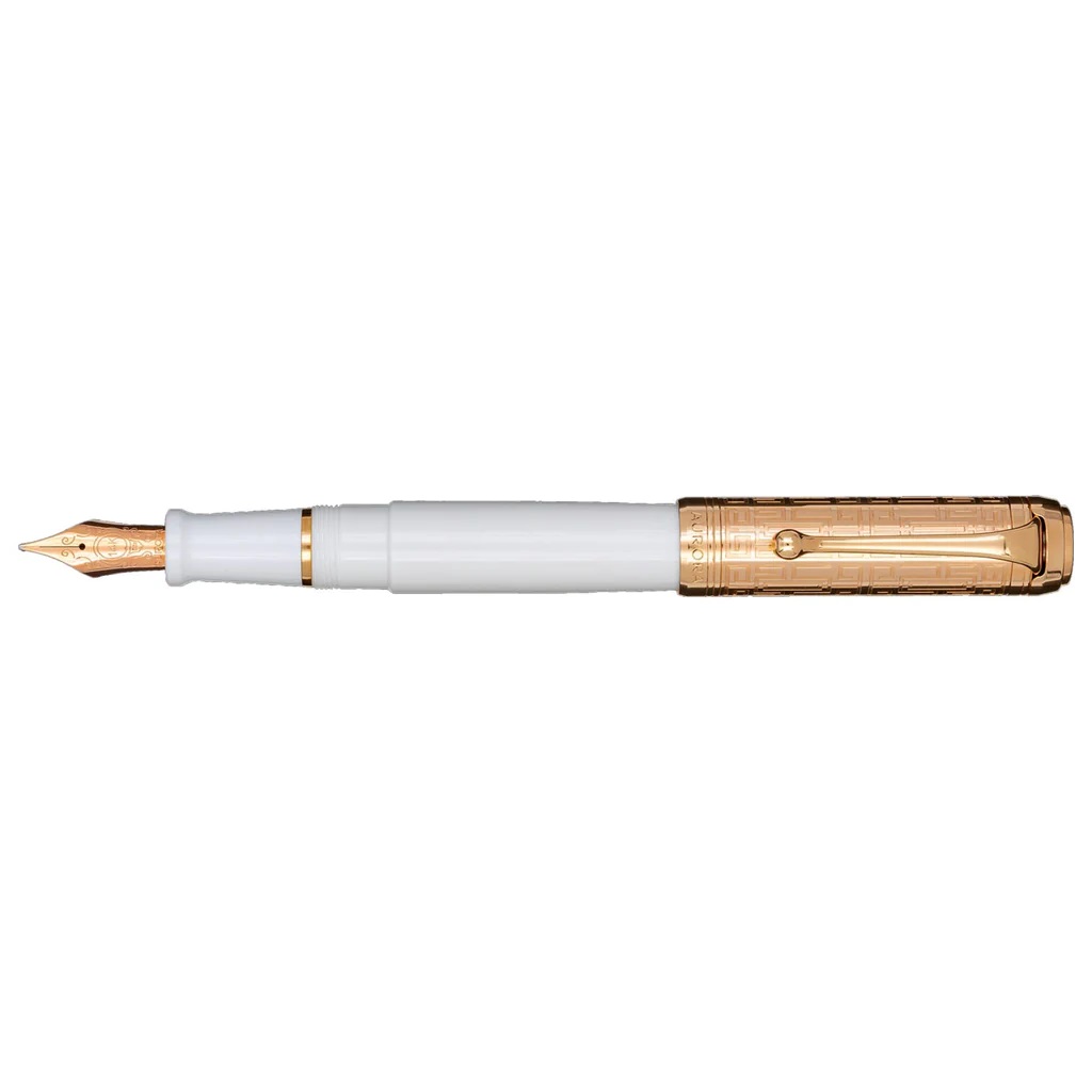 誠実 Talentum Aurora Dedalo pen Fountain LE Gold Rose and White 筆記具