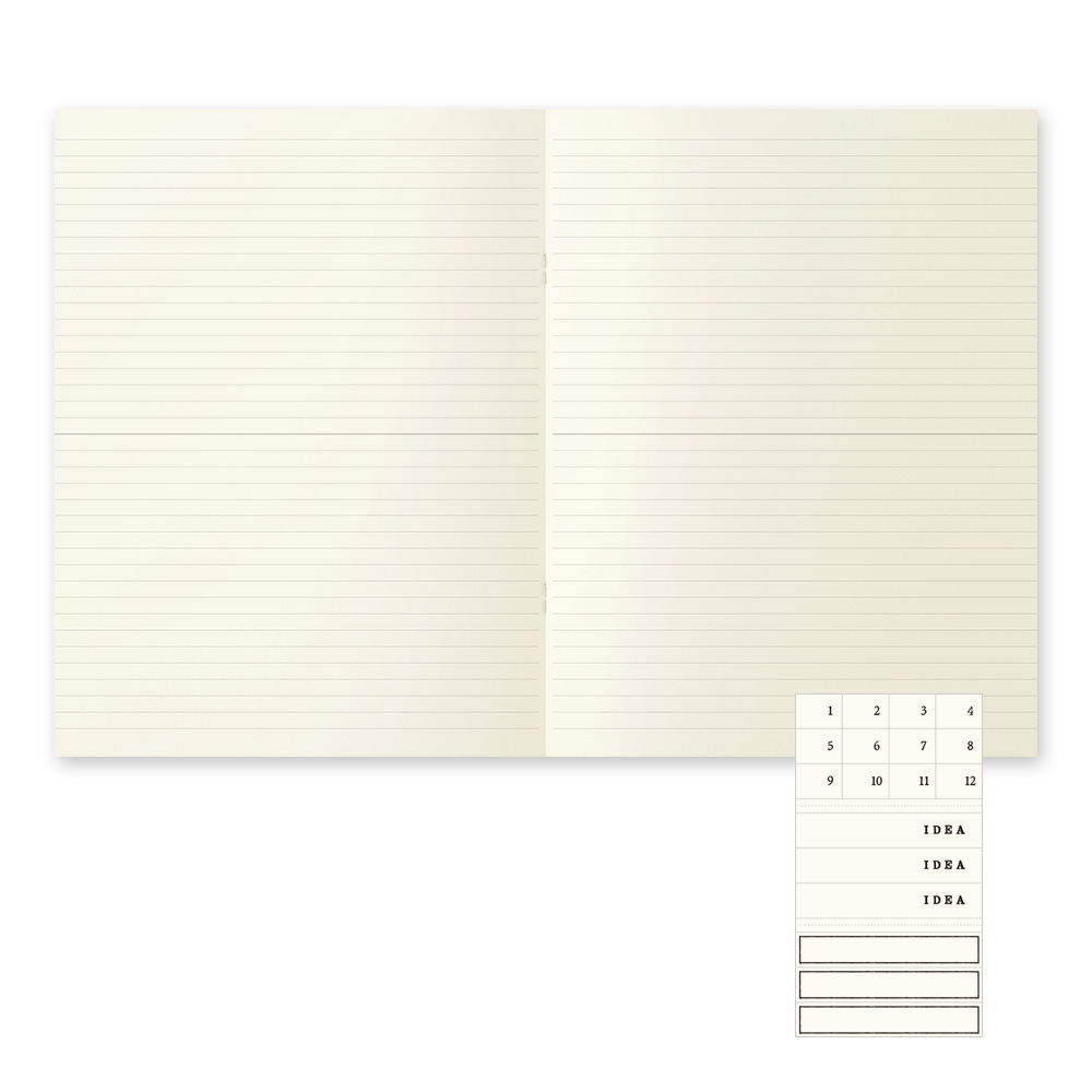 Midori MD Paper A4 Lined Notebook Light (3-pak)