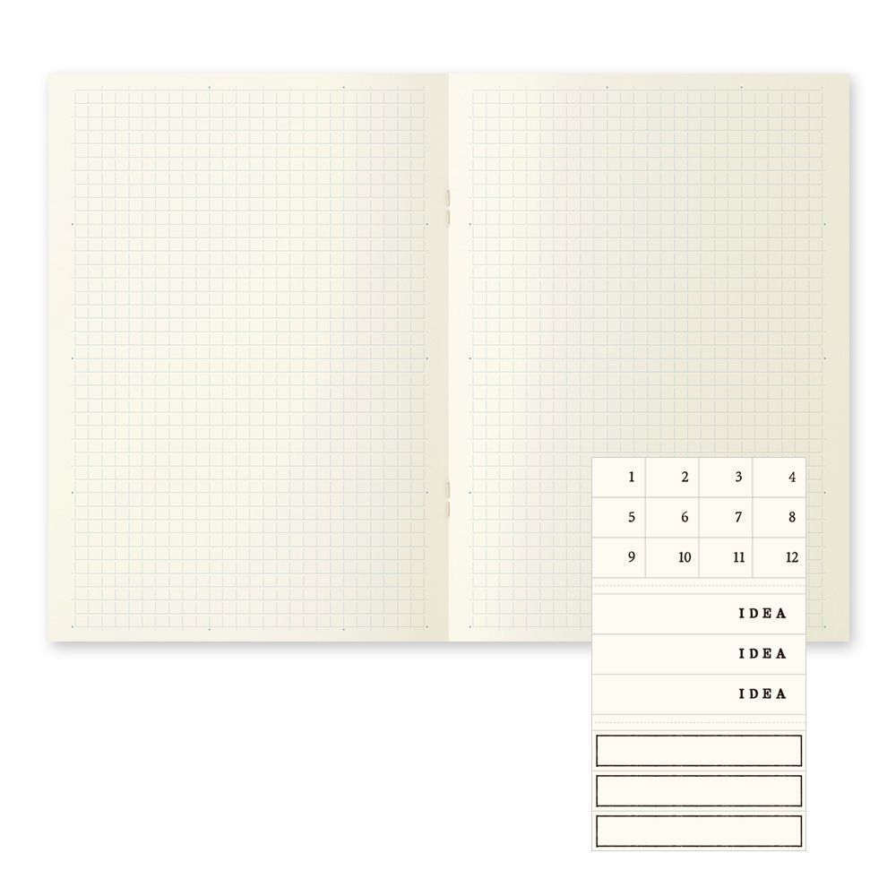 Midori MD Paper A5 Grid Notebook Light (3-pack) Midori MD Paper A5 Grid Notebook Light (3-pack)