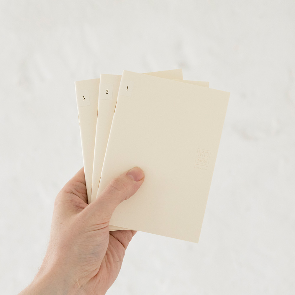 Midori MD Papier A6 Raster Notizbuch Light (3er-Pack)