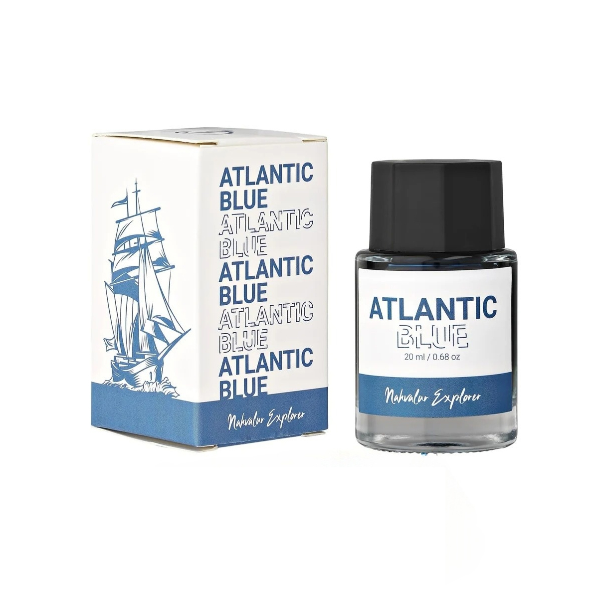 Tinta Nahvalur Explorer Azul Atlántico (Azul Teal oscuro) Botella de tinta 20ml