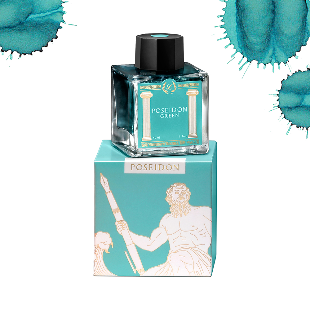 Laban Greek Mythology Poseidon Green Ink - 50ml Ink Bottle Laban Greek Mythology Poseidon Green Ink - 50ml Ink Bottle