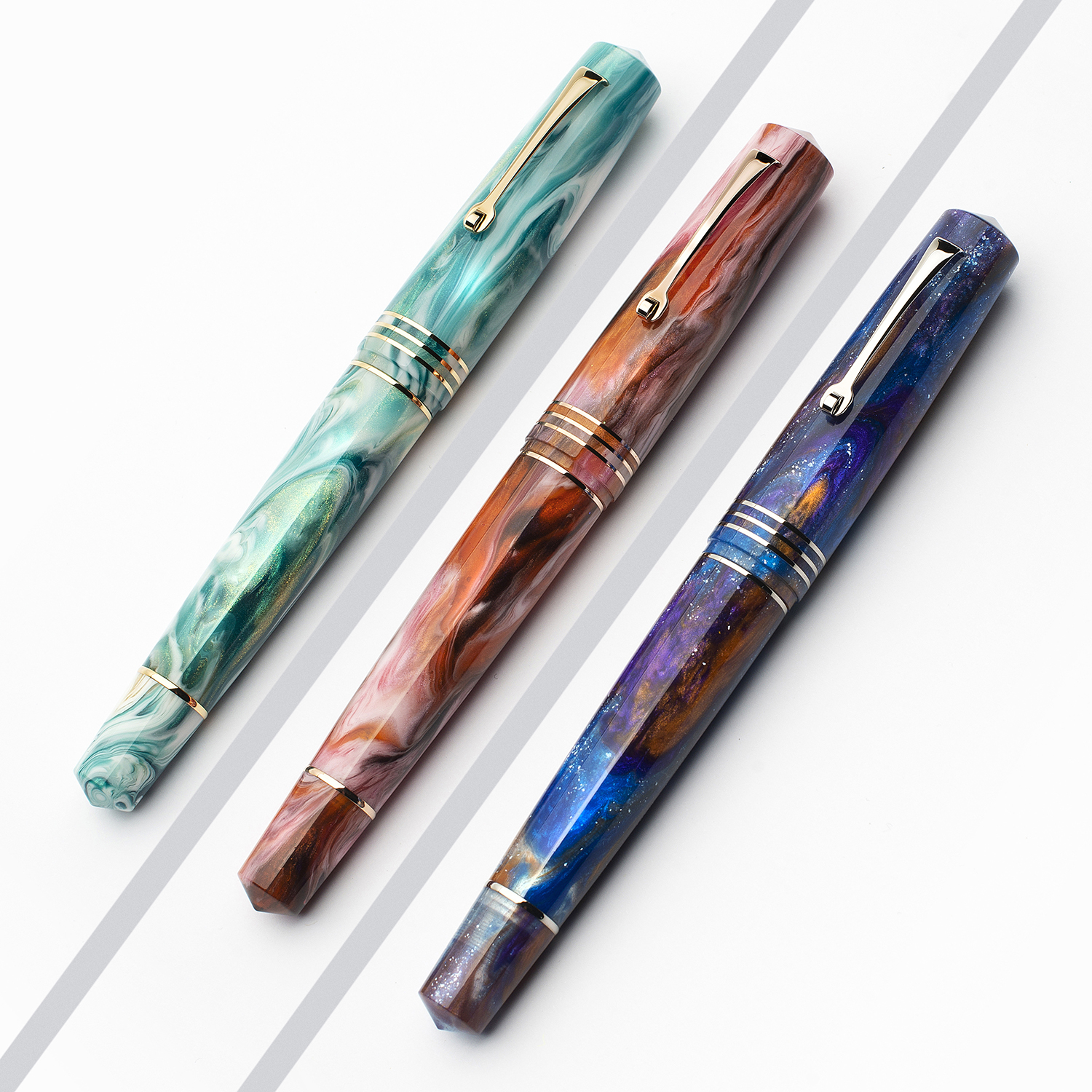 Pluma Estilográfica Leonardo Momento Zero Grande 2.0 Galattica Planetary Nebula GT