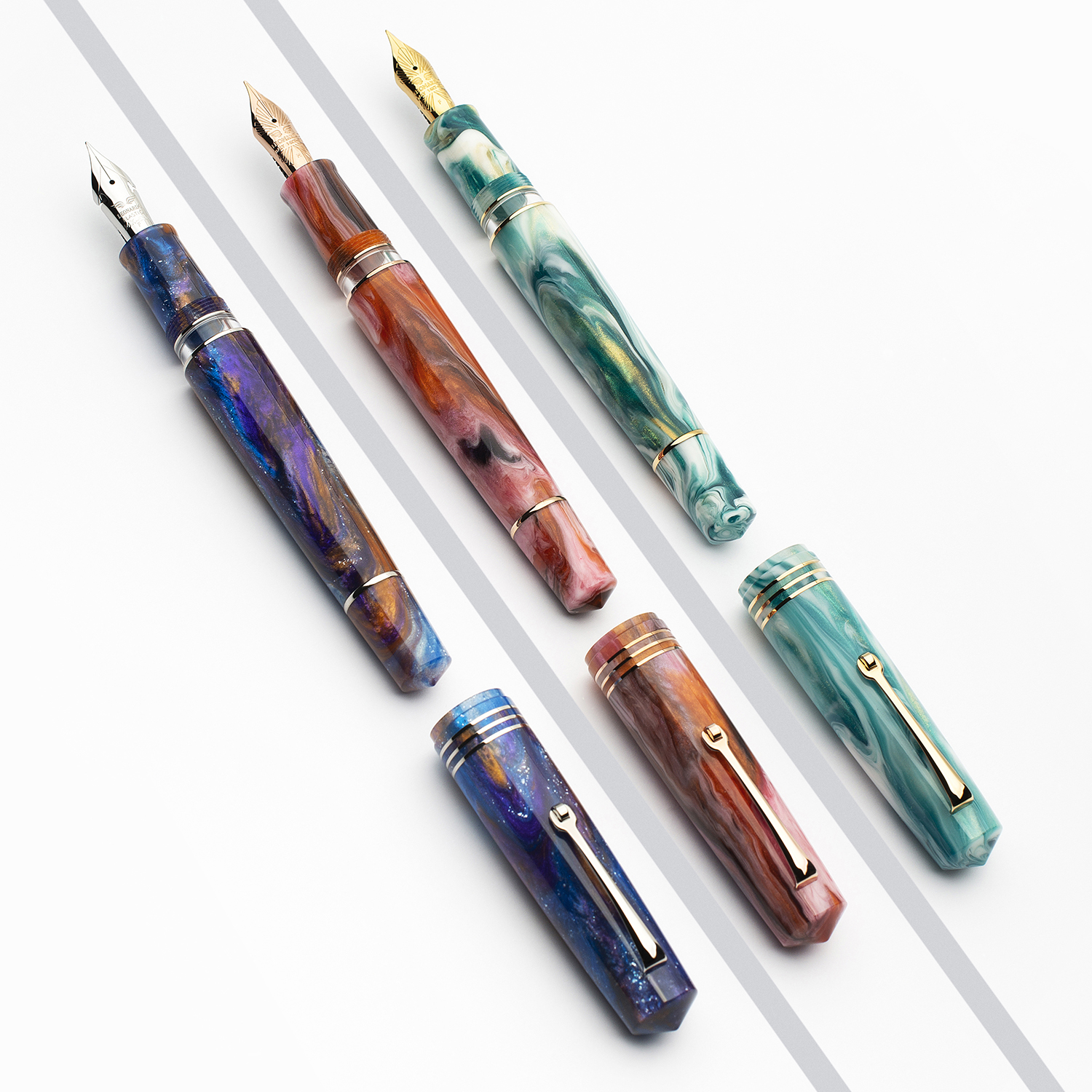 Pluma Estilográfica Leonardo Momento Zero Grande 2.0 Galattica Planetary Nebula GT