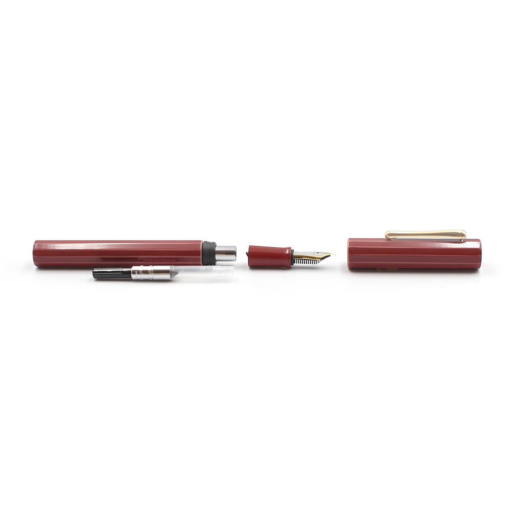 Taccia Kaku-Tate Ume-gasane Red Fountain pen