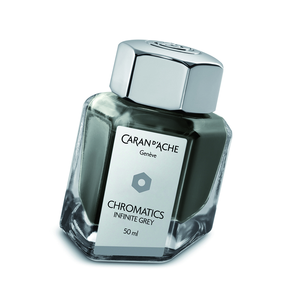 Caran d'Ache Chromatics Infinite Grey Ink - Frasco de tinta de 50 ml