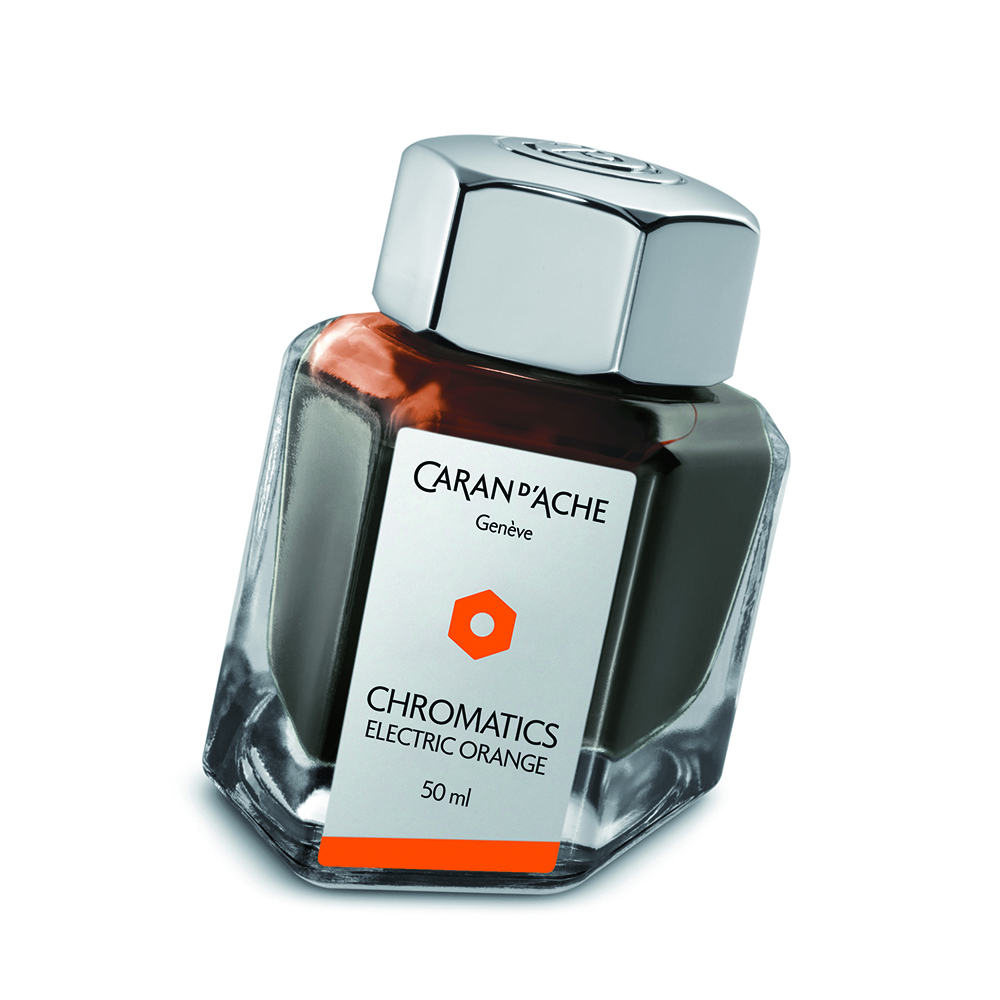 Caran d'Ache Chromatics Electric Orange Ink - 50ml Ink Bottle Caran d'Ache Chromatics Electric Orange Ink - 50ml Ink Bottle